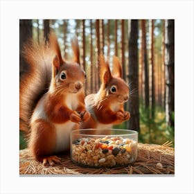 Squirrels Canvas Print