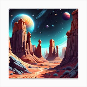 Space Landscape 7 Canvas Print