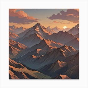 Mountain Peaks Canvas Print