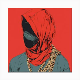 Man In A Red Hoodie Canvas Print