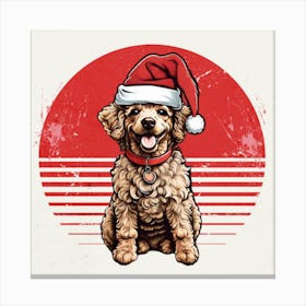 Santa Dog Canvas Print