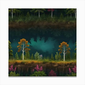 Forest In The Night Canvas Print