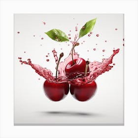 Cherry Splash 3 Canvas Print