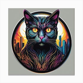 Cat In The City Canvas Print