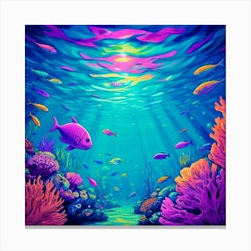 Coral Reef Painting Canvas Print