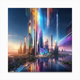 Futuristic City 78 Canvas Print