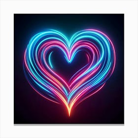 Neon Heart 2 Canvas Print