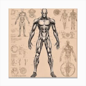 Muscular Anatomy Canvas Print