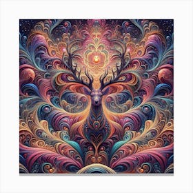 Psychedelic Deer 1 Canvas Print
