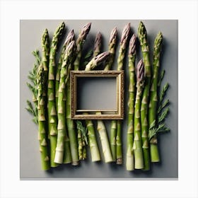 Asparagus In A Frame 5 Canvas Print