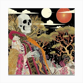 Skeleton In The Forest 1 Canvas Print