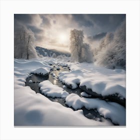  Nature Picture With Snow In Winter . Lienzos