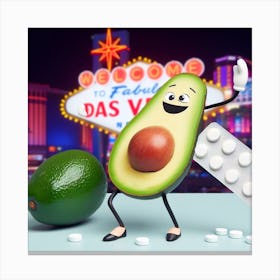 Avocado And Pills Canvas Print