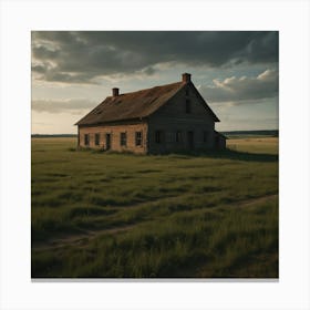 Abandoned House In The Prairie Canvas Print