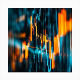 Abstract Stock Market Graph Canvas Print