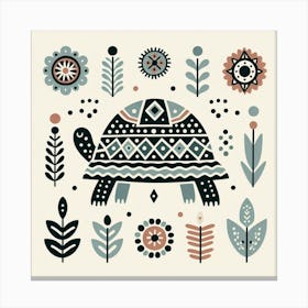 Scandinavian style, Turtle 2 Canvas Print