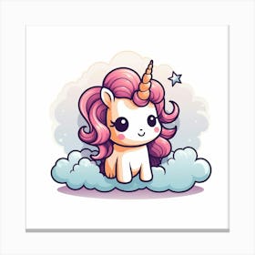 Cute Unicorn 194 Canvas Print