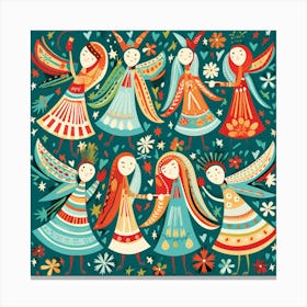 Christmas Angels 3 Canvas Print