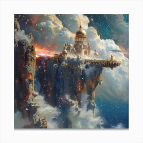 Fantasy Castle In The Sky Canvas Print