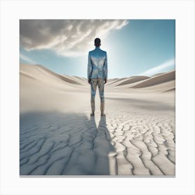 Man Standing In Desert 3 Canvas Print
