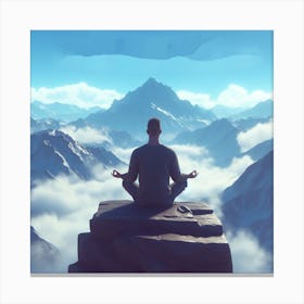 Meditation In The Mountains Canvas Print