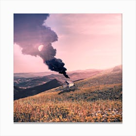 Smoke Rising From A Chimney Canvas Print