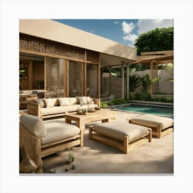 Modern Outdoor Living Space Canvas Print