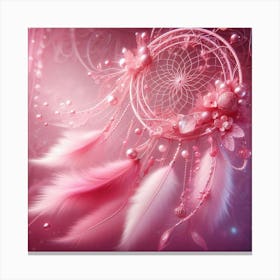 Pink Dream Catcher Canvas Print