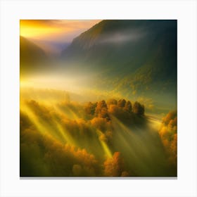 Sunrise In The Mountains Canvas Print