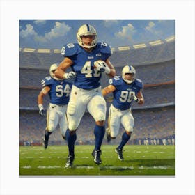 Game-Changer Football Star Mid-Action Canvas Print