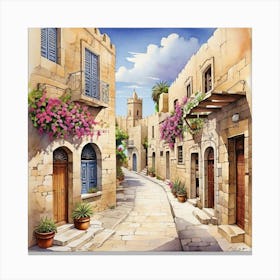 Old Town Street Canvas Print