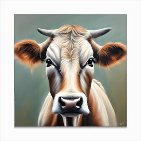 Cow Portrait Canvas Print