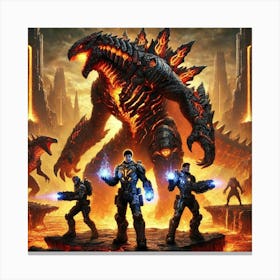 Kaiju Handlers Kaiju Control Canvas Print