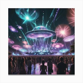 Alien Spaceship Canvas Print