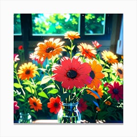 Default Happy Flowers Art Print 0 Canvas Print