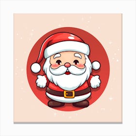 Santa Claus Cartoon Canvas Print