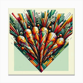 Carrots In A Heart Canvas Print