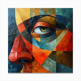 Abstract Of A Woman'S Face - Cubism colorful cubism, cubism, cubist art,   abstract art, abstract painting city wall art, colorful wall art, home decor, minimal art, modern wall art, wall art, wall decoration, wall print colourful wall art, decor wall art, digital art, digital art download, interior wall art, downloadable art, eclectic wall, fantasy wall art, home decoration, home decor wall, printable art, printable wall art, wall art prints, artistic expression, contemporary, modern art print, unique artwork, Canvas Print