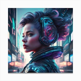 Futuristic Girl Canvas Print