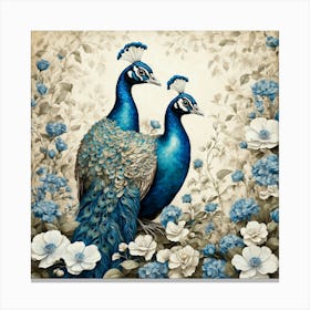 Peacocks 1 Canvas Print