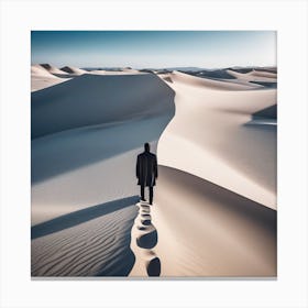 Man Walking In The Desert 2 Canvas Print