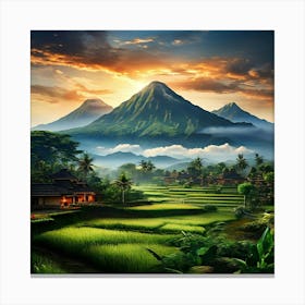 Sunrise In Bali Canvas Print