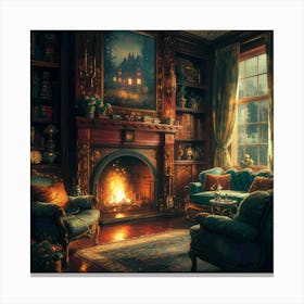 Victorian Living Room Canvas Print
