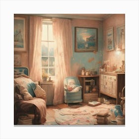 Little Girl'S Room Canvas Print