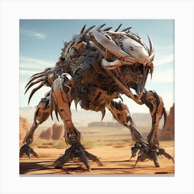 Robot In The Desert Canvas Print