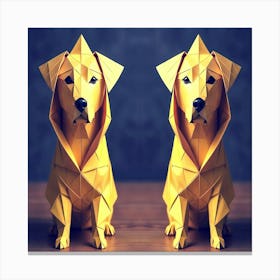 Masterpiece Origami Dogs Canvas Print