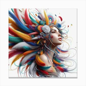 Feathered Woman Canvas Print