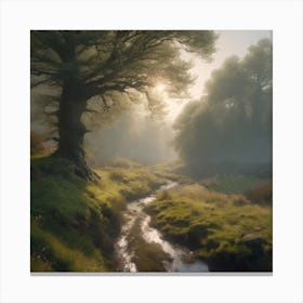 Misty Forest Canvas Print