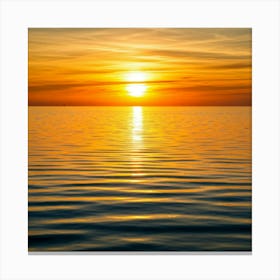 Sunset Over The Ocean Canvas Print