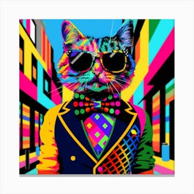 Cat In A Suit 1 Canvas Print